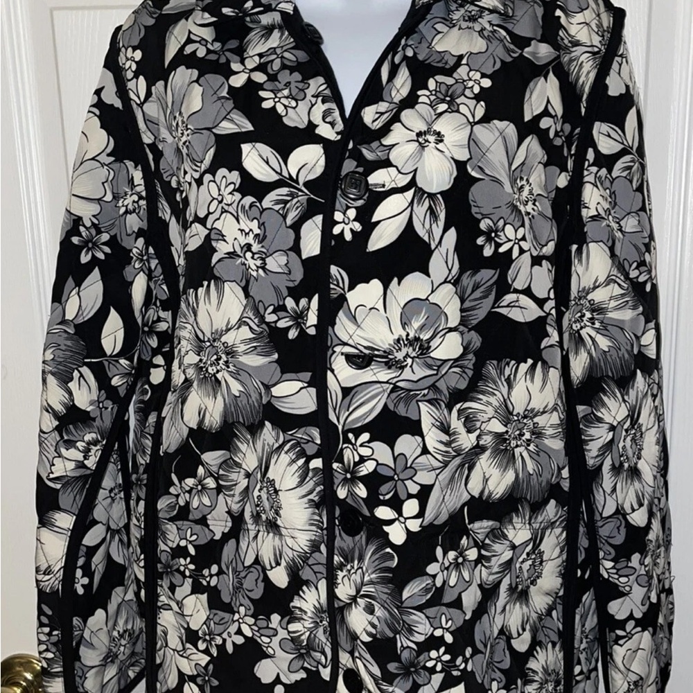 Susan Graver Dark Gray Quilted Puffer Coat - Picture 12 of 12